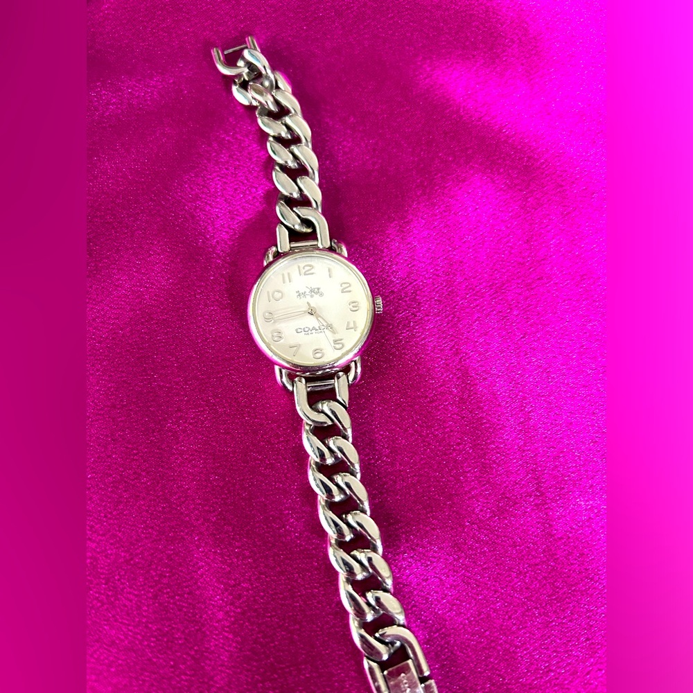 Coach Watch - silver bracelet band - broken clasp
